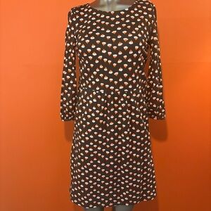 Boden Black Cotton Dress with Bright Pattern